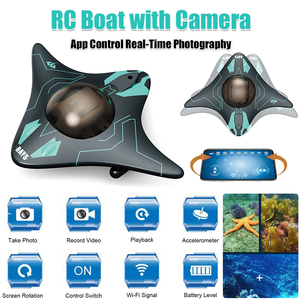 Drone Camera Waterproof - RC Boat with Camera App Control
