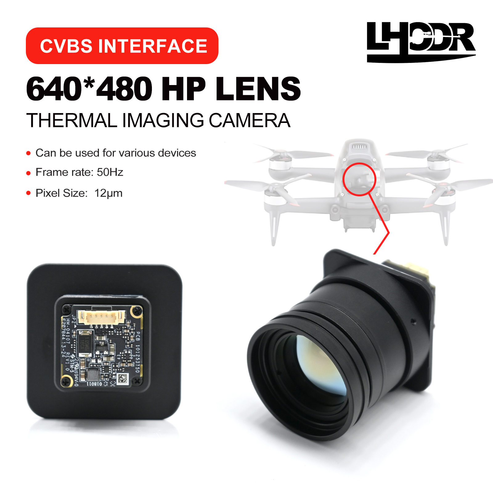 Drone Camera Thermal - 30mm 640x480 pix Drone thermal imaging