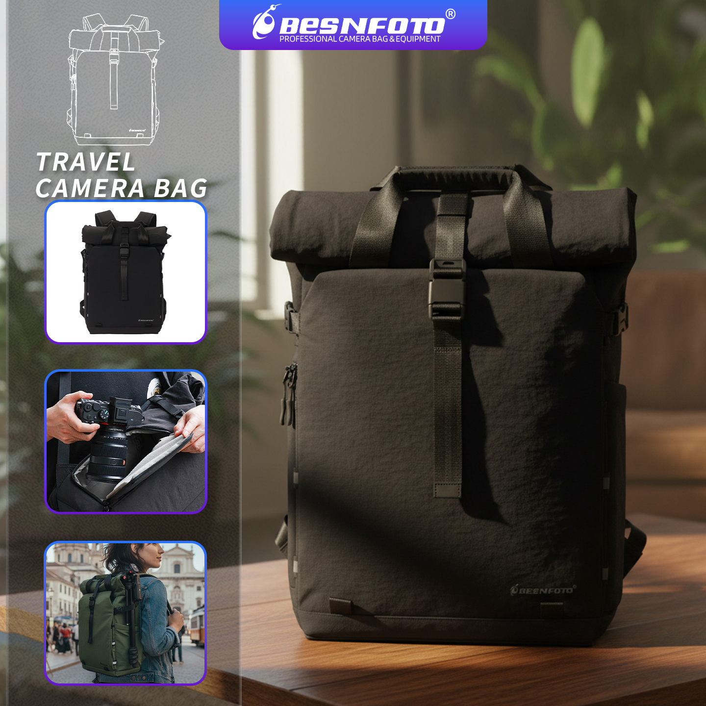 Drone Camera Waterproof - Besnfoto Professional Camera Backpack Waterproof Expandable