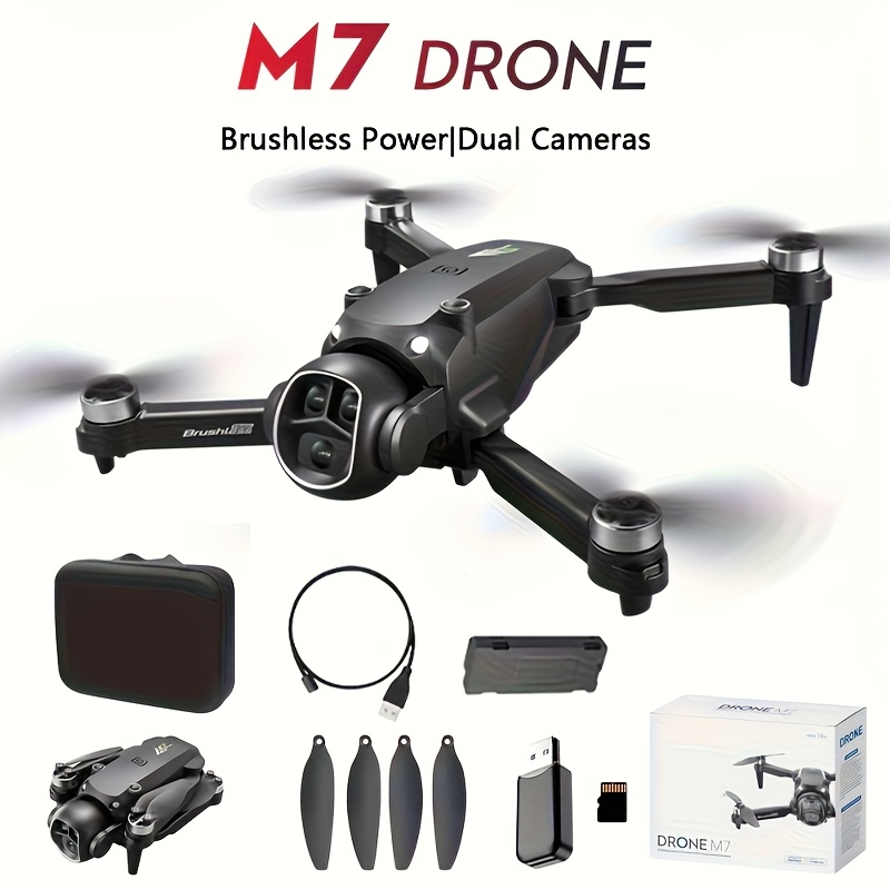 Drone Camera Vlog - Upgraded Brushless Drone with Screen Remote,