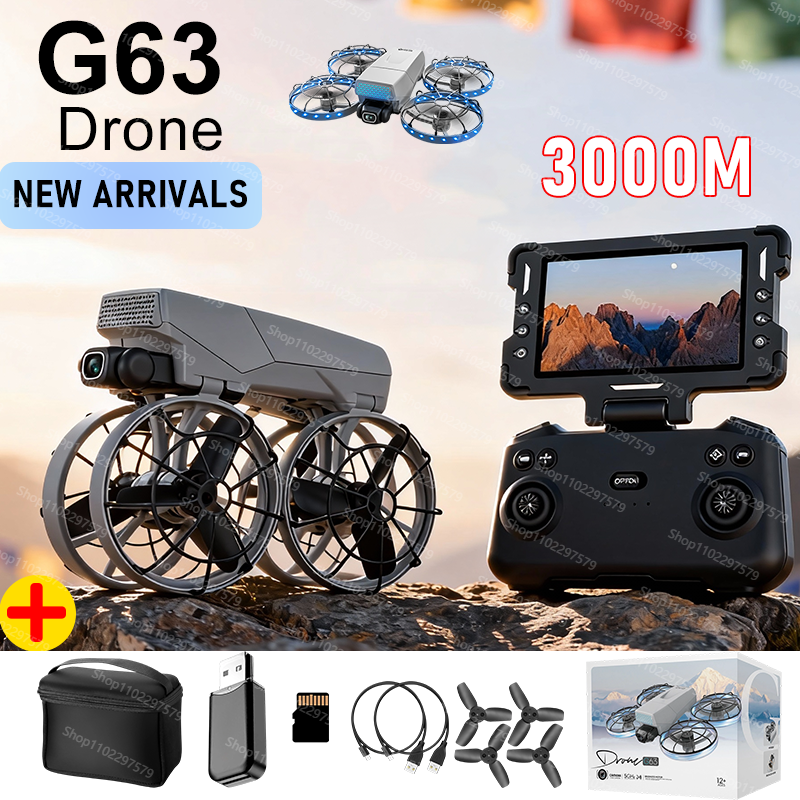 Drone Camera Vlog - G63 Drone 8K HD Dual Cameras