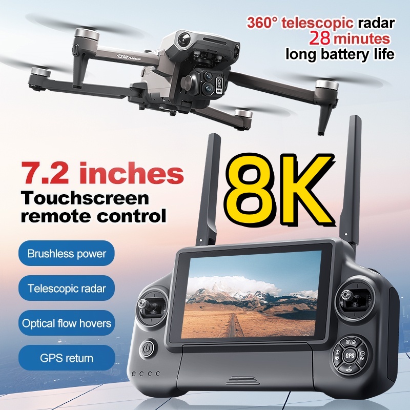 8K 3 Axis Gimbal Brushless 7.2 - Drone Camera Night Vision のレビューと価格