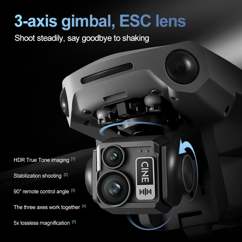 8K 3 Axis Gimbal Brushless 7.2 - Drone Camera Night Vision のレビューと価格