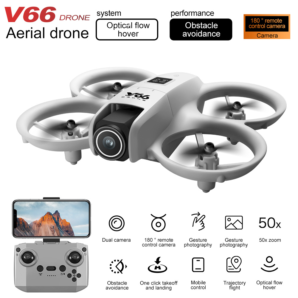 New V66 Mini Drone HD Camera 4 - Drone Camera Night Vision のレビューと価格