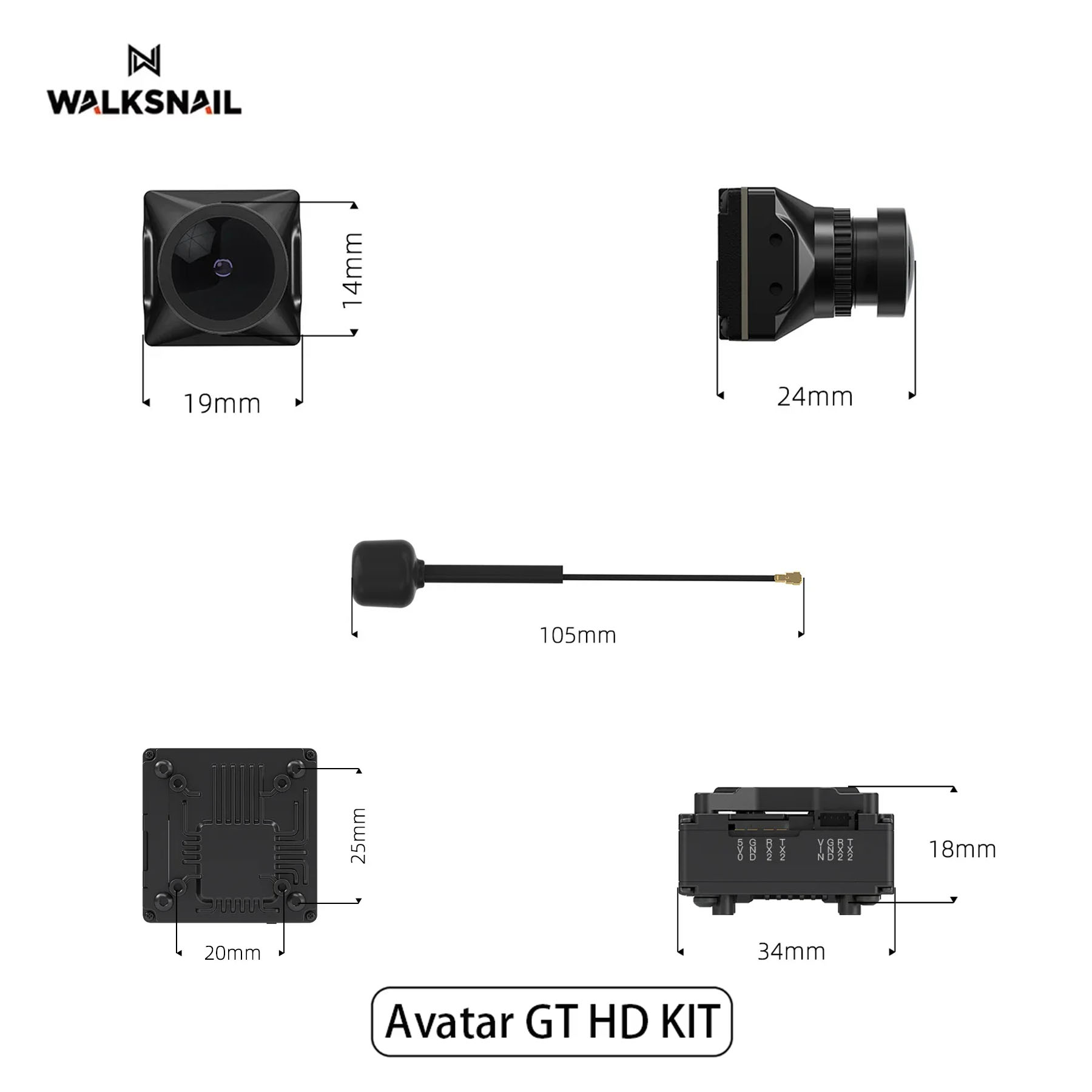 Walksnail Avatar GT HD KIT 2W  - Drone Camera Hd のレビューと価格