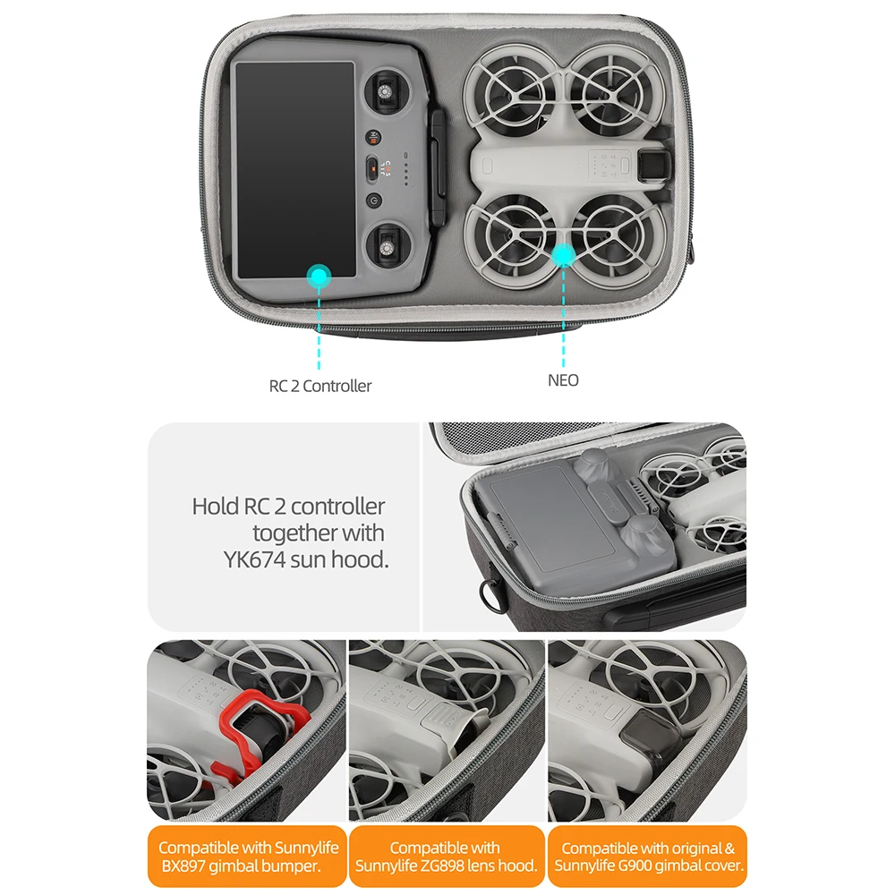 For DJI NEO RC 2 Remote Contro - Drone Camera Case のレビューと価格