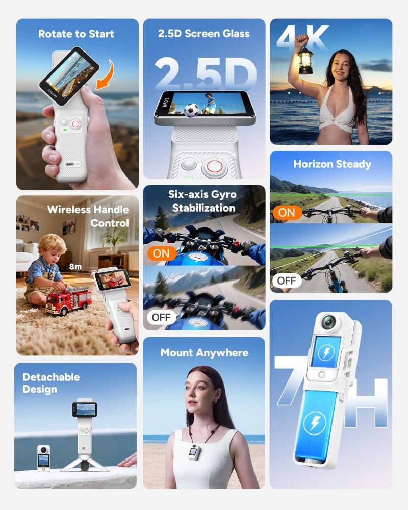 SJCAM New White C400 Pocket Ha - Drone Camera Action のレビューと価格