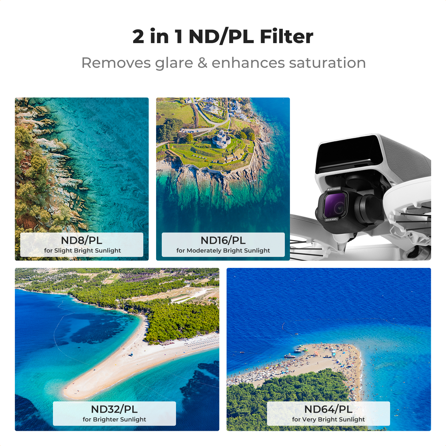 K&F Concept ND/PL Filter Set f - Drone Camera Filter のレビューと価格