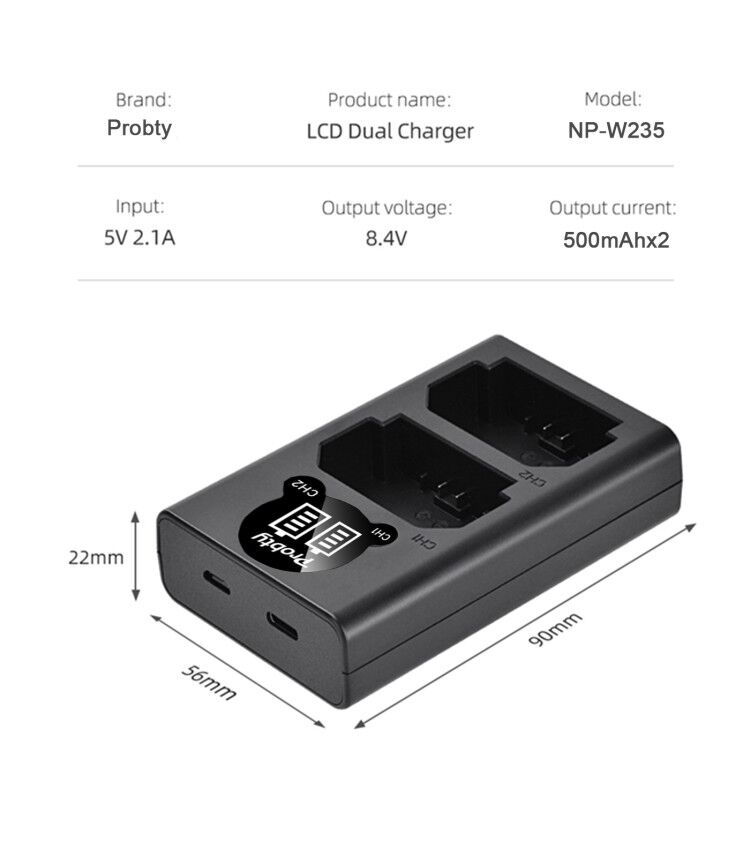 2200mAh NP-W235 NP W235 Batter - Drone Camera Action のレビューと価格