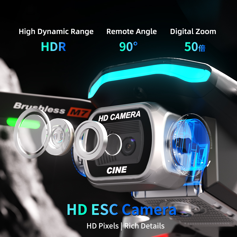 New M7 RC Drone 8K HD Camera W - Drone Camera Professional のレビューと価格