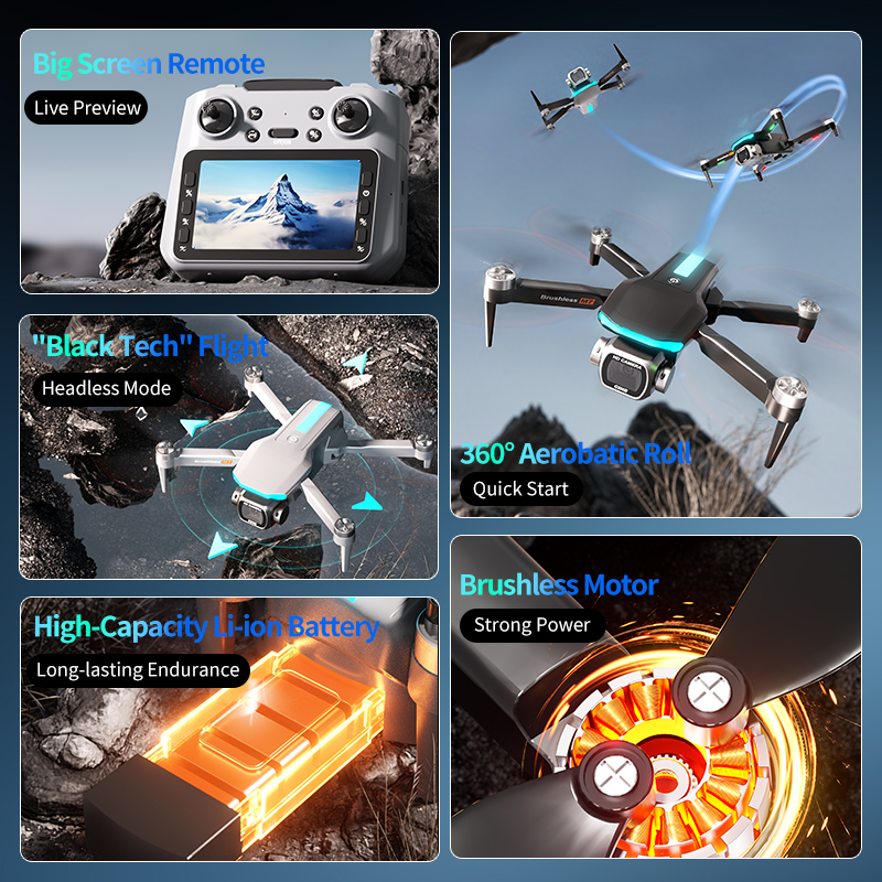 New M7 RC Drone 8K HD Camera W - Drone Camera Professional のレビューと価格