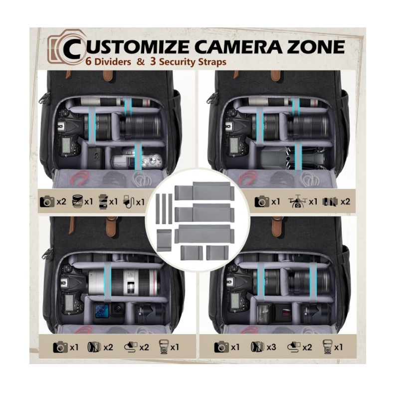 DSLR dual-shoulder camera bag, - Drone Camera Waterproof のレビューと価格
