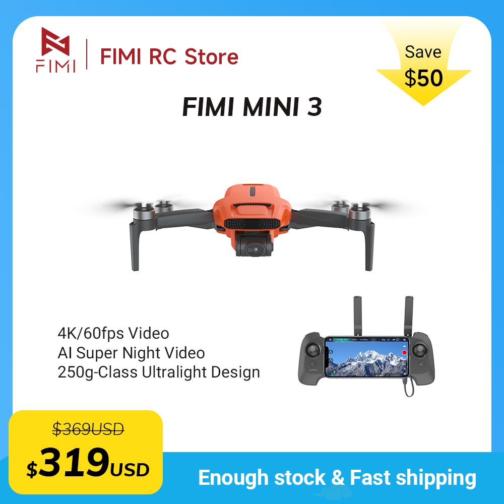 FIMI MINI 3 Camere drone 4K 60 - Drone Camera With Gimbal のレビューと価格