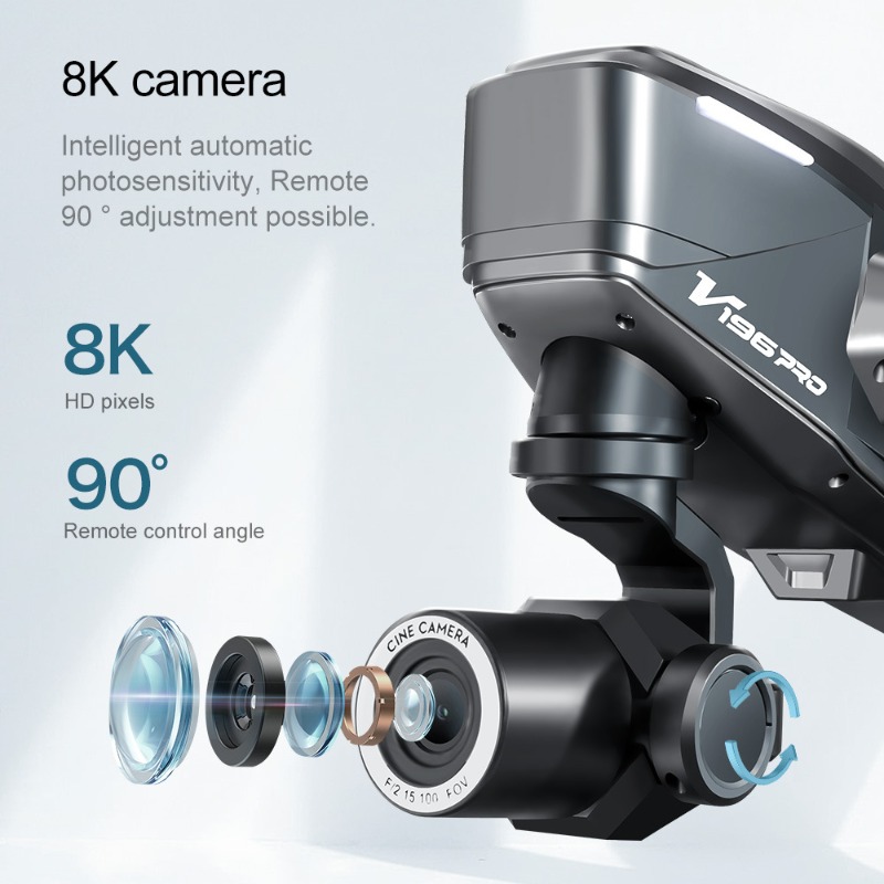 2025 V196 Automatic Obstacle A - Drone Camera With Gimbal のレビューと価格