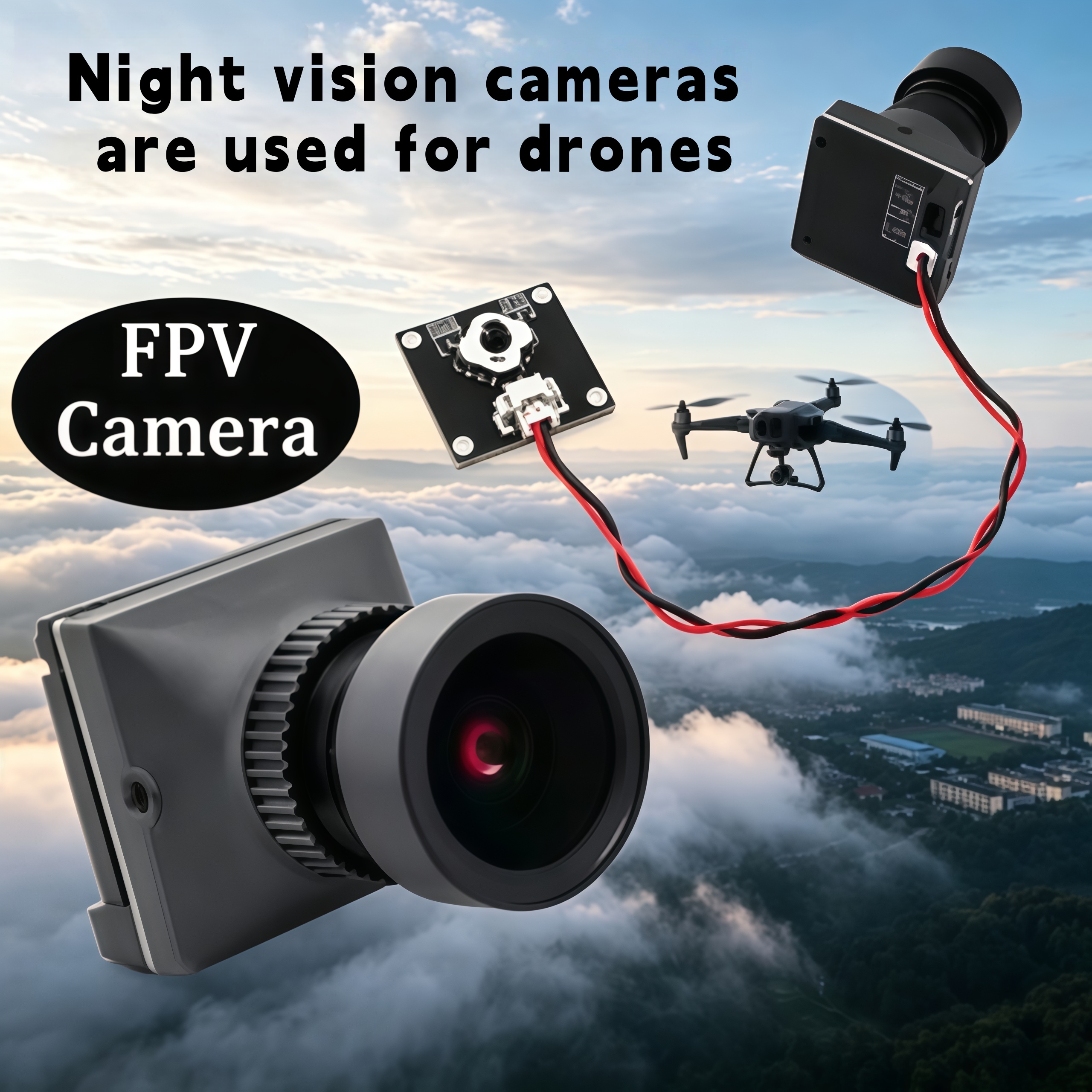 1500TVL HD CADDX Snail FPV Cam - Drone Camera Night Vision のレビューと価格