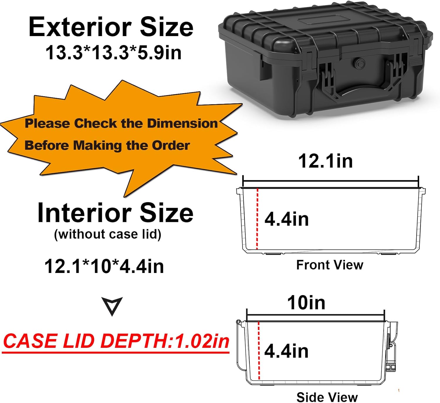 Waterproof Hard Case with Pick - Drone Camera Waterproof のレビューと価格